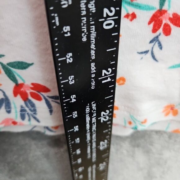 Croft & Barrow Women's Classic Tee Sz Lg Blue floral pink cotton - Picture 3 of 7